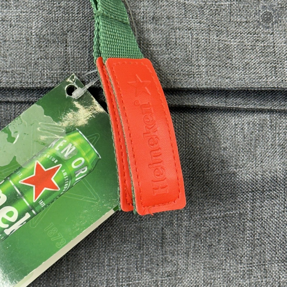 NWT Heineken Soft Side Cooler Backpack Gray Insulated Fold-Top Korean‎ Promo - Picture 4 of 12